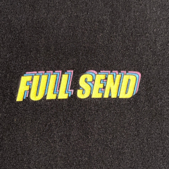 Full Send Shirt Adult LARGE Black Spell Out Logo Colorful Nelk - Picture 3 of 6